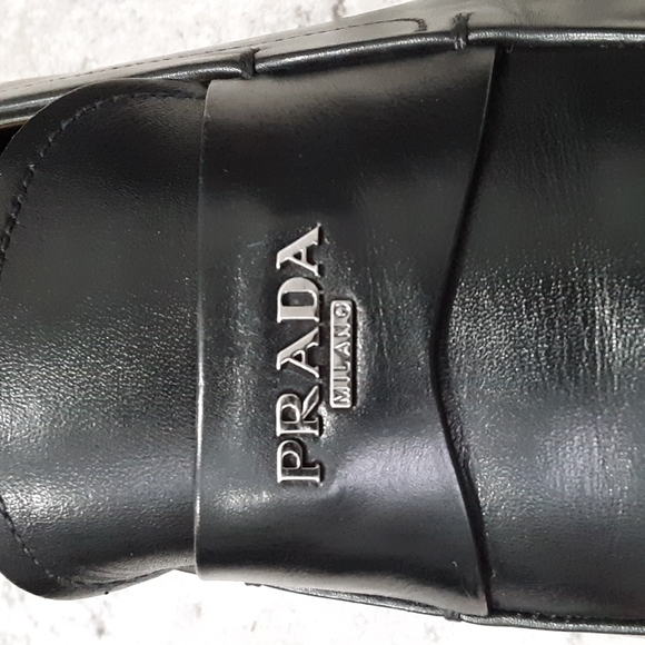 🔥🔥PRADA Men's logo loafers black size 8 US MSRP $695🔥🔥 - Picture 6 of 11